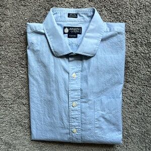 EUC JCREW Factory Haberdashery Shirtings 80’s 2-Ply Blue Shirt Size L (16-16.5)